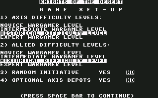 Knights Of The Desert screenshot 4 for Commodore 64